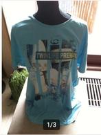 Heren T shirt elastisch turquoise Twinlive 3 x XL, Blauw, Twinlive, Maat 56/58 (XL), Ophalen of Verzenden
