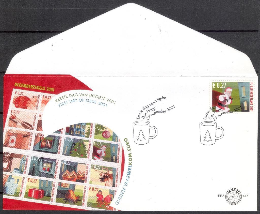 E447 - decemberzegel 2001, Verzenden, Onbeschreven, Nederland
