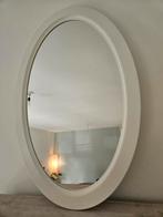 Ovale spiegel met witte lijst, Huis en Inrichting, Ophalen, Minder dan 50 cm, Gebruikt, Minder dan 100 cm