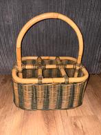 Vintage Wijnmand van Riet, Gebruikt, Mand, Ophalen of Verzenden, Riet