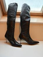 Sexy zwarte leten laarzen, Kleding | Dames, Schoenen, Ophalen of Verzenden, Zo goed als nieuw, Zwart, Hoge laarzen