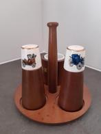 Peper en zoutstel, bakje voor prikkers/tandenstokers, auto's, Huis en Inrichting, Keuken | Servies, Overige materialen, Overige typen