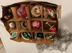 Doosje antieke en oude kerstballen, kerst versiering, Ophalen, Gebruikt