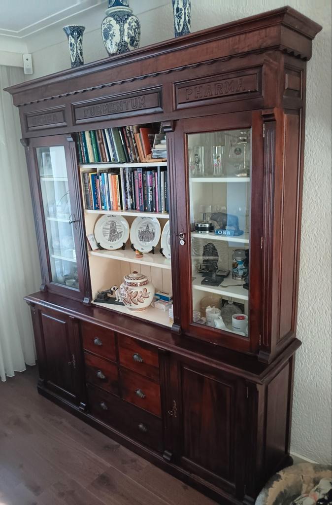 Mooie Apothekerskast in goede staat, Huis en Inrichting, Kasten | Buffetkasten, 200 cm of meer, 150 tot 200 cm, 25 tot 50 cm, Met lade(s)