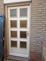 Vintage Buitendeur met Glas, Ophalen, Gebruikt, Buitendeur, 200 tot 215 cm