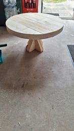 Mooie ronde steigerhouten salontafel met dubbele x poot. Doo, Tuin en Terras, Ophalen, Nieuw, Rond, Hout