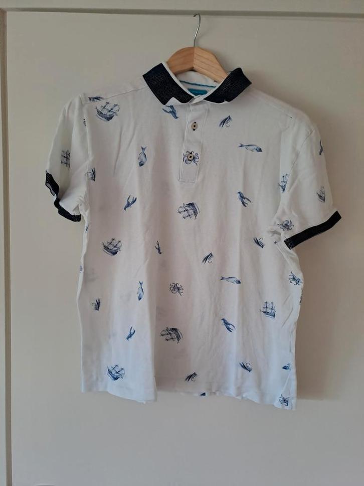 Heren - polo korte mouw - M, Kleding | Heren, Polo's, Zo goed als nieuw, Maat 48/50 (M), Blauw, Verzenden