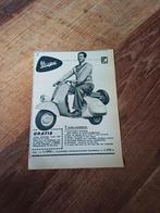 Advertentie Vespa scooter man 1954, Verzamelen, Ophalen of Verzenden, Zo goed als nieuw