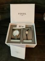 FOSSIL dameshorloge + armbandje rvs, Staal, Staal, Fossil, Polshorloge