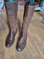 Donkerbruine leer met suède laarzen mt 39, Kleding | Dames, Schoenen, Ophalen of Verzenden, Zo goed als nieuw, Bruin, Hoge laarzen