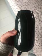 Donkergroene kleine vaas, Ophalen of Verzenden, Zo goed als nieuw, Glas, Minder dan 50 cm