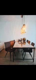 Eettafel inclusief glasplaat  200x100 cm, Huis en Inrichting, Tafels | Eettafels, Ophalen, 100 tot 150 cm, 200 cm of meer, Zo goed als nieuw