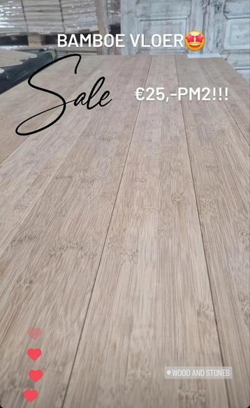 BAMBOE VLOERDELEN VLOER superhard! AANBIEDING! €25,-pm2 beschikbaar voor biedingen