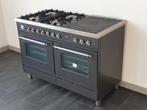 Luxe Fornuis Boretti 120cm antraciet Coupe De Feu, 60 cm of meer, Ophalen of Verzenden, Zo goed als nieuw, Energieklasse A of zuiniger