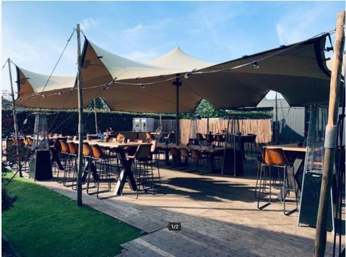 Luxe stretchtent te huur 10mx6m, Hobby en Vrije tijd, Feestartikelen | Verhuur, Nieuw, Overige, Ophalen