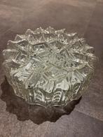 Vintage glazen plafondlamp/ plaffoniere, Ophalen of Verzenden, Zo goed als nieuw, Glas