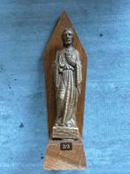 Houten console 18 cm met Jezus beeldje polyresin, Antiek en Kunst, Antiek | Religie, Ophalen of Verzenden