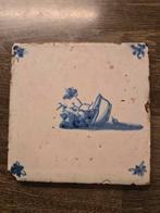 Delfts blauwe tegel uit 1700, Antiek en Kunst, Antiek | Wandborden en Tegels, Ophalen of Verzenden