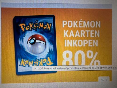 Inkoop pokemon kaarten op 70/80 procent, Hobby en Vrije tijd, Verzamelkaartspellen | Pokémon, Zo goed als nieuw, Meerdere kaarten
