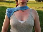 Gehaakte schouder ketting - crochet shoulder necklace, Nieuw, Overige materialen, Blauw, Ophalen of Verzenden