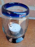 Prachtige vintage mini windlicht of drinkglas., Ophalen of Verzenden
