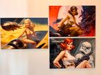 Dunes, Pilot II and Trooper by L.A. French - scifi pin up, Ophalen