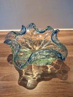 Glazen schaal met luchtbellen - Decoratief, Schaal, Ophalen of Verzenden, Overige vormen, Glas