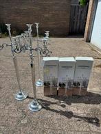 6 x nieuwe kandelaren 1meter, Ophalen of Verzenden, Glas