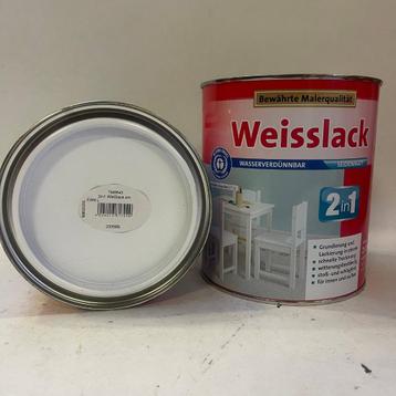 Weisslack Lak Verf Wit 2 in 1 Zijdematt Waterbasis 2L  beschikbaar voor biedingen