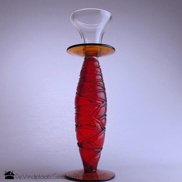 Kandelaar Glaskunst Handgemaakt, Antiek en Kunst, Kunst | Designobjecten, Ophalen of Verzenden
