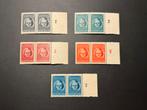 1945 Kinderzegels paartjes met aanhangsel NVPH nr 444-448 PF, Postzegels en Munten, Postzegels | Nederland, Na 1940, Verzenden