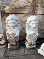 Gipsen leeuwen, Tuin en Terras, Ophalen of Verzenden, Zo goed als nieuw, Overige materialen