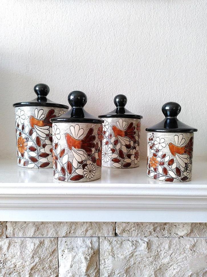 Vintage potten, Huis en Inrichting, Keuken | Potten en Pannen, Gebruikt, Pot, Bus of Blik, Overige materialen, Ophalen of Verzenden
