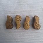 4 messing of bronse Bikkels, Antiek en Kunst, Ophalen of Verzenden, Brons