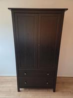 Zwartbruin Hemnes kledingkast IKEA, Ophalen, Gebruikt, 100 tot 150 cm, Met hangruimte