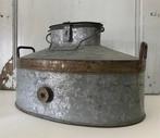 Industriële Franse zinken vis bewaar emmer vis reservoir, Ophalen of Verzenden, Gebruikt, Overige typen