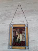 Mooi Glas in Lood Raampje met Ketting 29.5cm/58cm/23.5cm, Ophalen of Verzenden