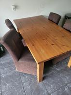 eetkamertafel 180x100, 4 stoelen, Huis en Inrichting, Tafels | Eettafels, Ophalen, Gebruikt, 50 tot 100 cm, 150 tot 200 cm