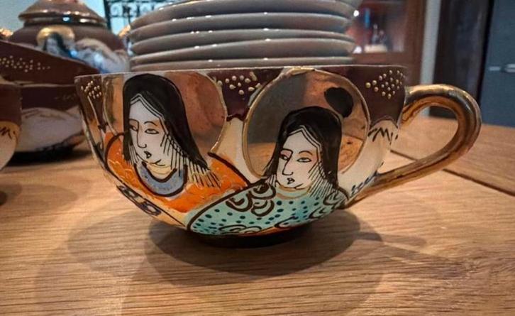 Satsuma Servies, Japan, jaren 30-40, Onsterfelijken, Antiek en Kunst, Antiek | Servies compleet, Ophalen