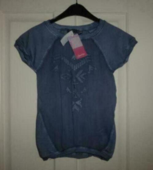 Geisha nieuwe top /shirt staal blauw doorschijnend 152 32986, Kinderen en Baby's, Kinderkleding | Maat 152, Nieuw, Meisje, Shirt of Longsleeve