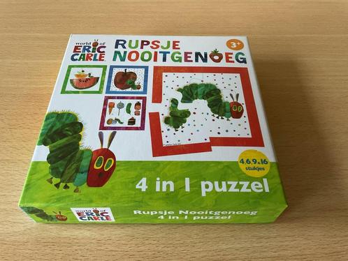 Rupsje nooitgenoeg puzzels. 4 in 1 doos. Als nieuw., Kinderen en Baby's, Speelgoed | Kinderpuzzels, Zo goed als nieuw, 10 tot 50 stukjes