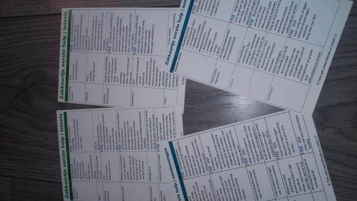 Zakkaartje A6-formaat EHBO / BHV, Boeken, Advies, Hulp en Training, Nieuw, Ophalen of Verzenden