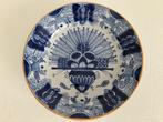 Delfts Blauw Pauwenbord 18e eeuw, Antiek en Kunst, Antiek | Keramiek en Aardewerk, Ophalen of Verzenden