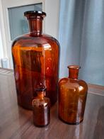 3 vintage apothekers potten /vazen, Huis en Inrichting, Woonaccessoires | Vazen, Ophalen, Gebruikt, Overige kleuren, Glas