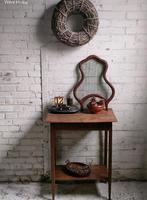 Oud eiken tafel bijzettafel sidetable jaren 30, Ophalen of Verzenden