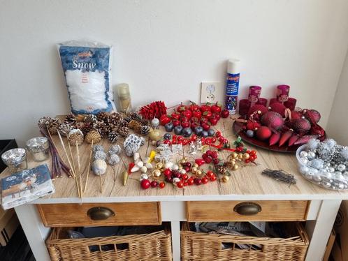 Zeer Grote Set Vintage Kerstmis Woon Decoratie - Kerststuk, Diversen, Kerst, Zo goed als nieuw, Verzenden