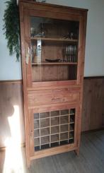 Wijn/ vitrine kast, Huis en Inrichting, Ophalen, Teakhout, 50 tot 100 cm, 150 tot 200 cm