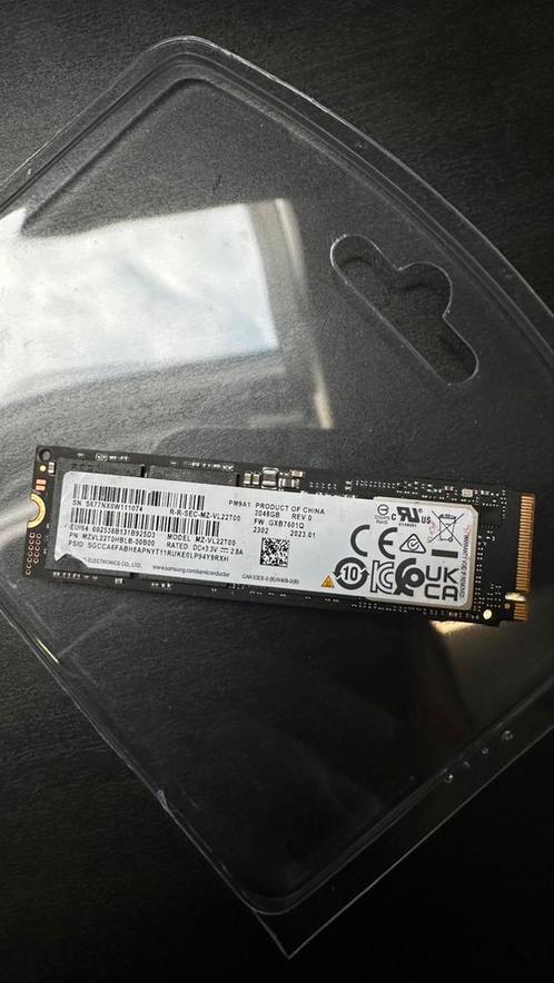 Samsung PM9A1 2TB NVMe SSD M.2, Computers en Software, Harde schijven, Zo goed als nieuw, Desktop, Intern, SSD, Overige aansluitingen