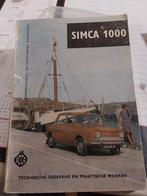 Technische gegevens en praktische wenken voor Simca 1000, Auto diversen, Ophalen of Verzenden