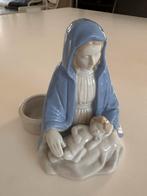Porseleinen waxinelichthouder maria met kind, Ophalen of Verzenden, Zo goed als nieuw, Overige materialen, Minder dan 25 cm